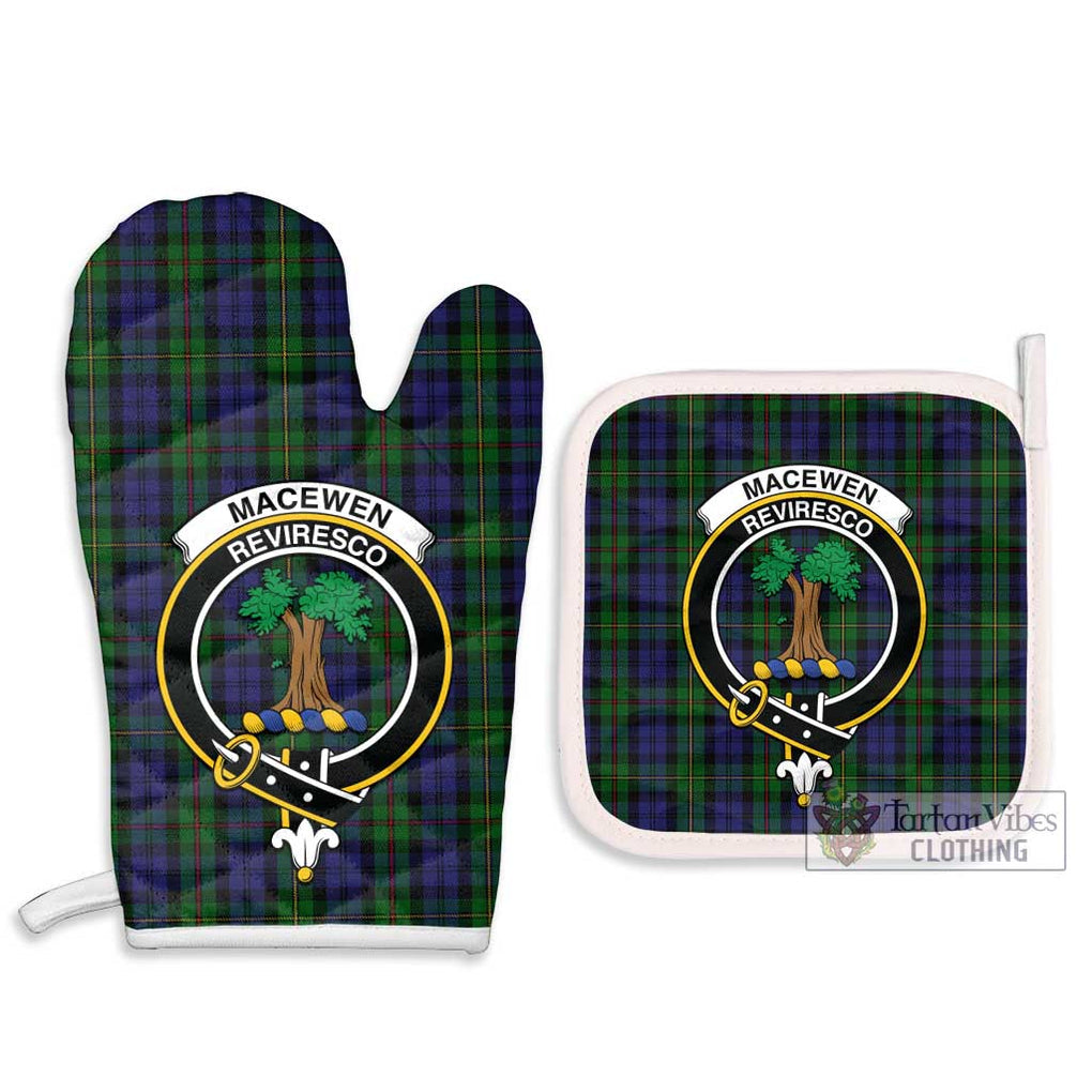 MacEwen Tartan Combo Oven Mitt & Pot-Holder with Family Crest - Tartan Vibes Clothing