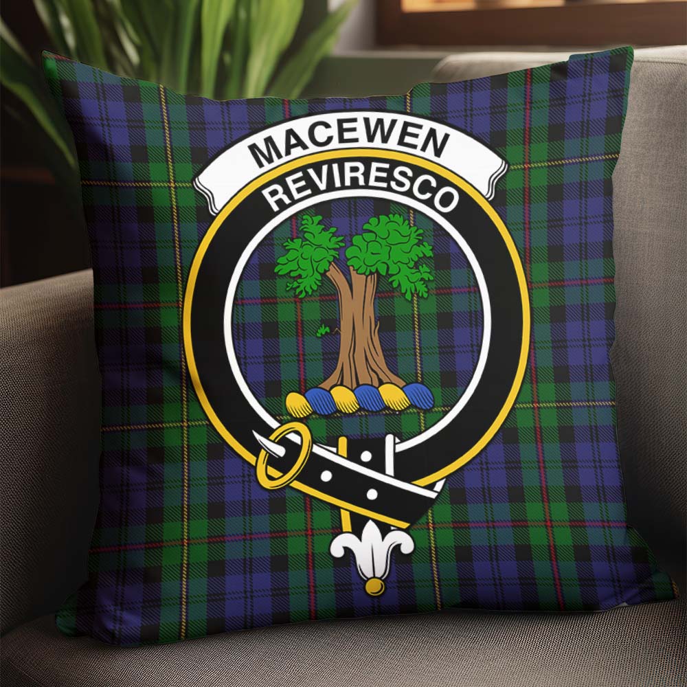 MacEwen Tartan Pillow Cover with Family Crest - Tartan Vibes Clothing
