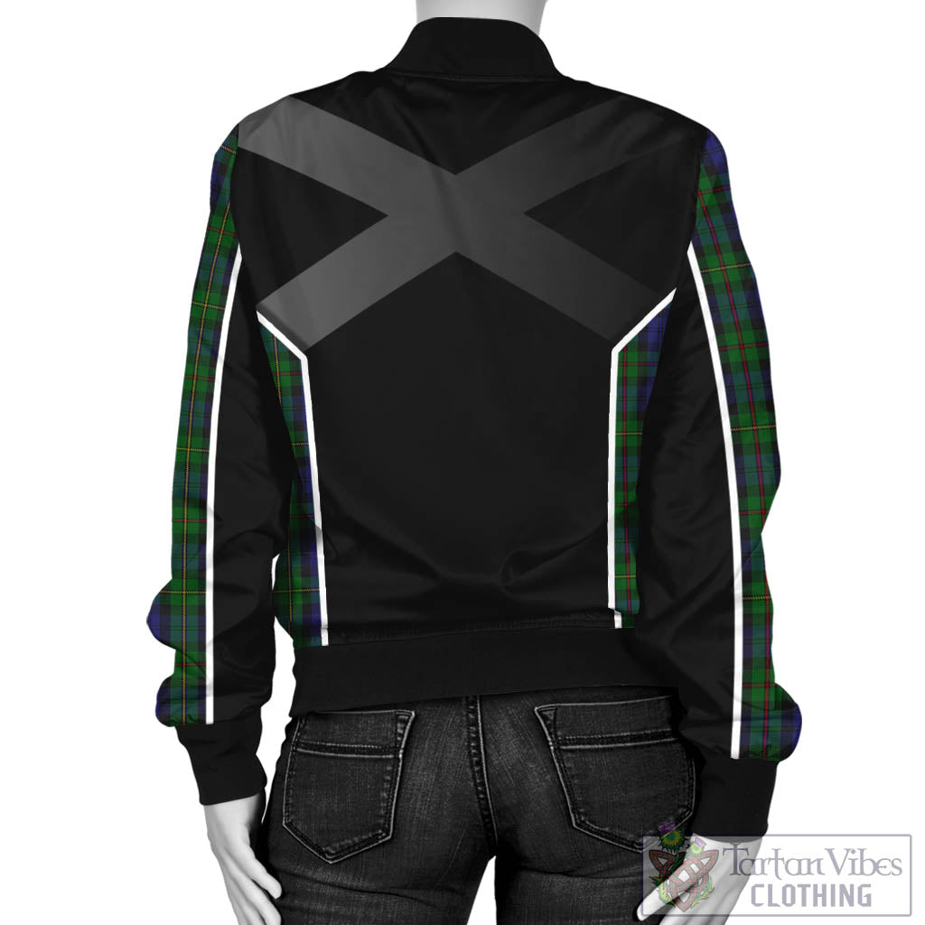 MacEwen Tartan Bomber Jacket with Family Crest and Scottish Thistle Vibes Sport Style - Tartan Vibes Clothing