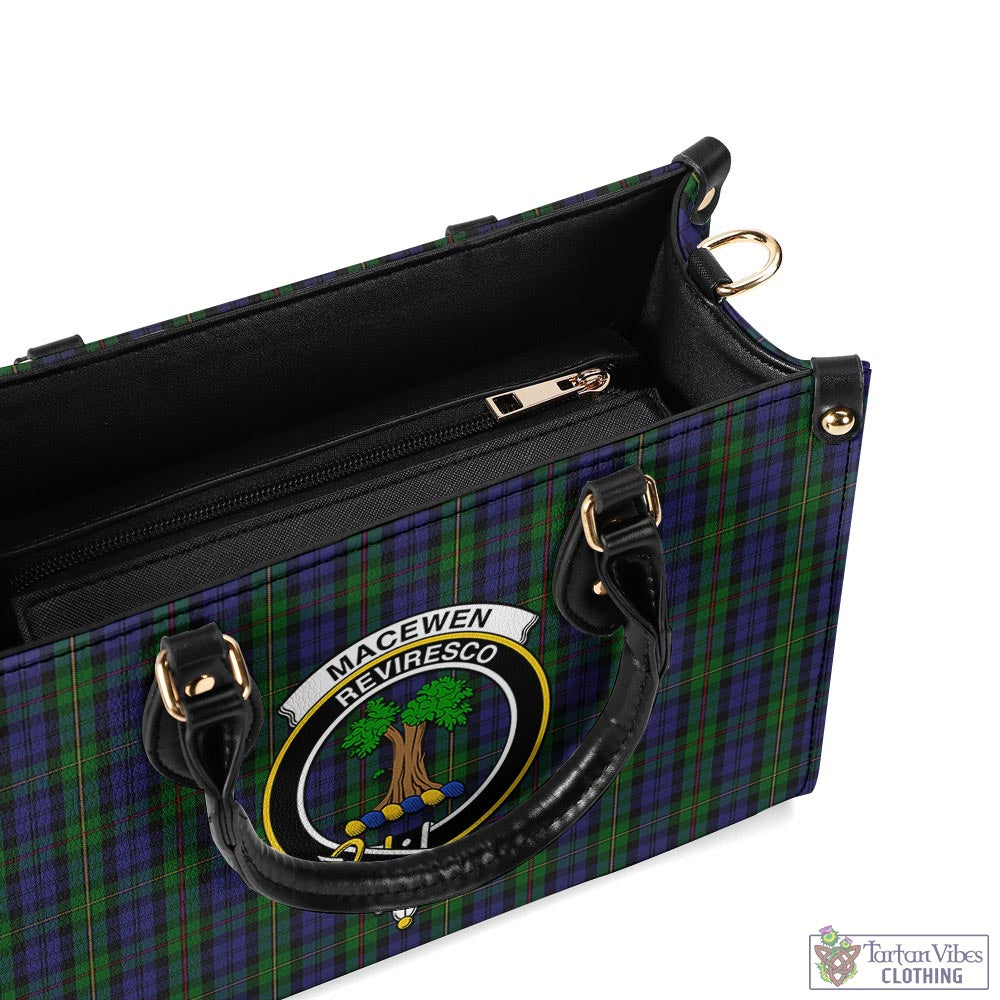 MacEwen Tartan Luxury Leather Handbags with Family Crest - Tartan Vibes Clothing