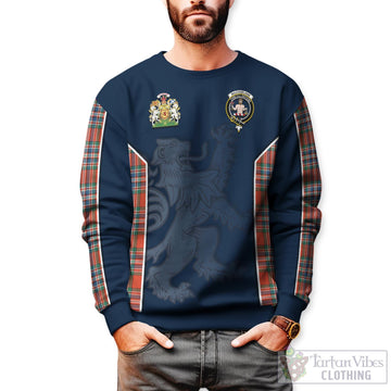 MacFarlane Ancient Tartan Sweater with Family Crest and Lion Rampant Vibes Sport Style