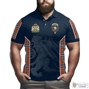 MacFarlane Ancient Tartan Men's Polo Shirt with Family Crest and Lion Rampant Vibes Sport Style