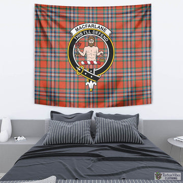 MacFarlane Ancient Tartan Tapestry Wall Hanging and Home Decor for Room with Family Crest