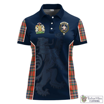 MacFarlane Ancient Tartan Women's Polo Shirt with Family Crest and Lion Rampant Vibes Sport Style