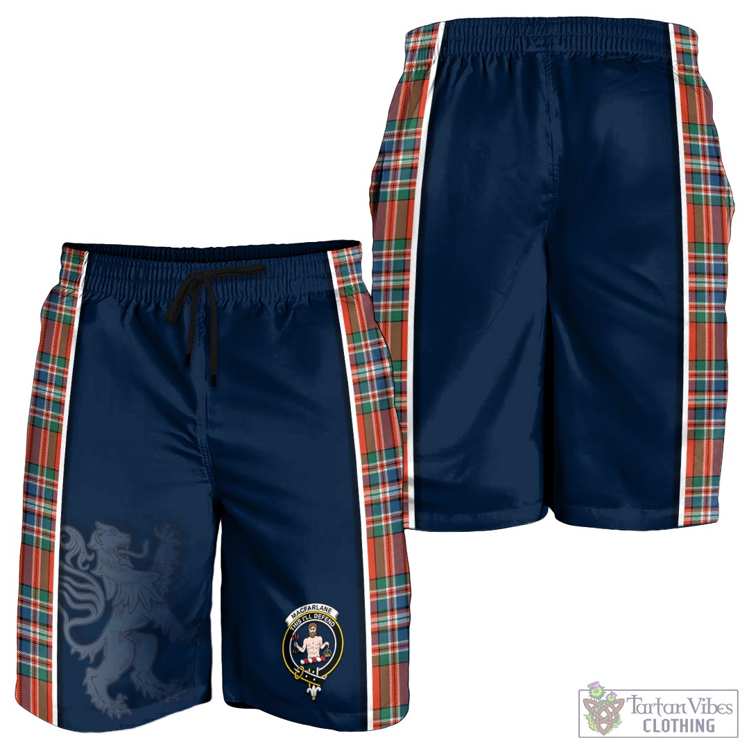Tartan Vibes Clothing MacFarlane Ancient Tartan Men's Shorts with Family Crest and Lion Rampant Vibes Sport Style