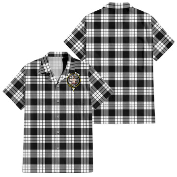 macfarlane-black-white-tartan-short-sleeve-button-down-shirt-with-family-crest