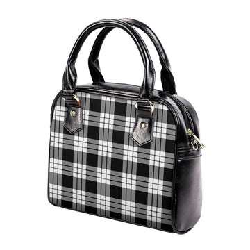 MacFarlane Black White Tartan Shoulder Handbags