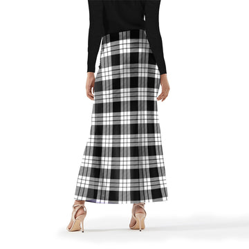 MacFarlane Black White Tartan Womens Full Length Skirt