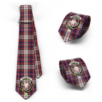 MacFarlane Dress Tartan Classic Necktie with Family Crest