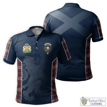 MacFarlane Dress Tartan Men's Polo Shirt with Family Crest and Lion Rampant Vibes Sport Style