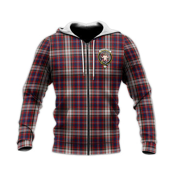 MacFarlane Dress Tartan Knitted Hoodie with Family Crest