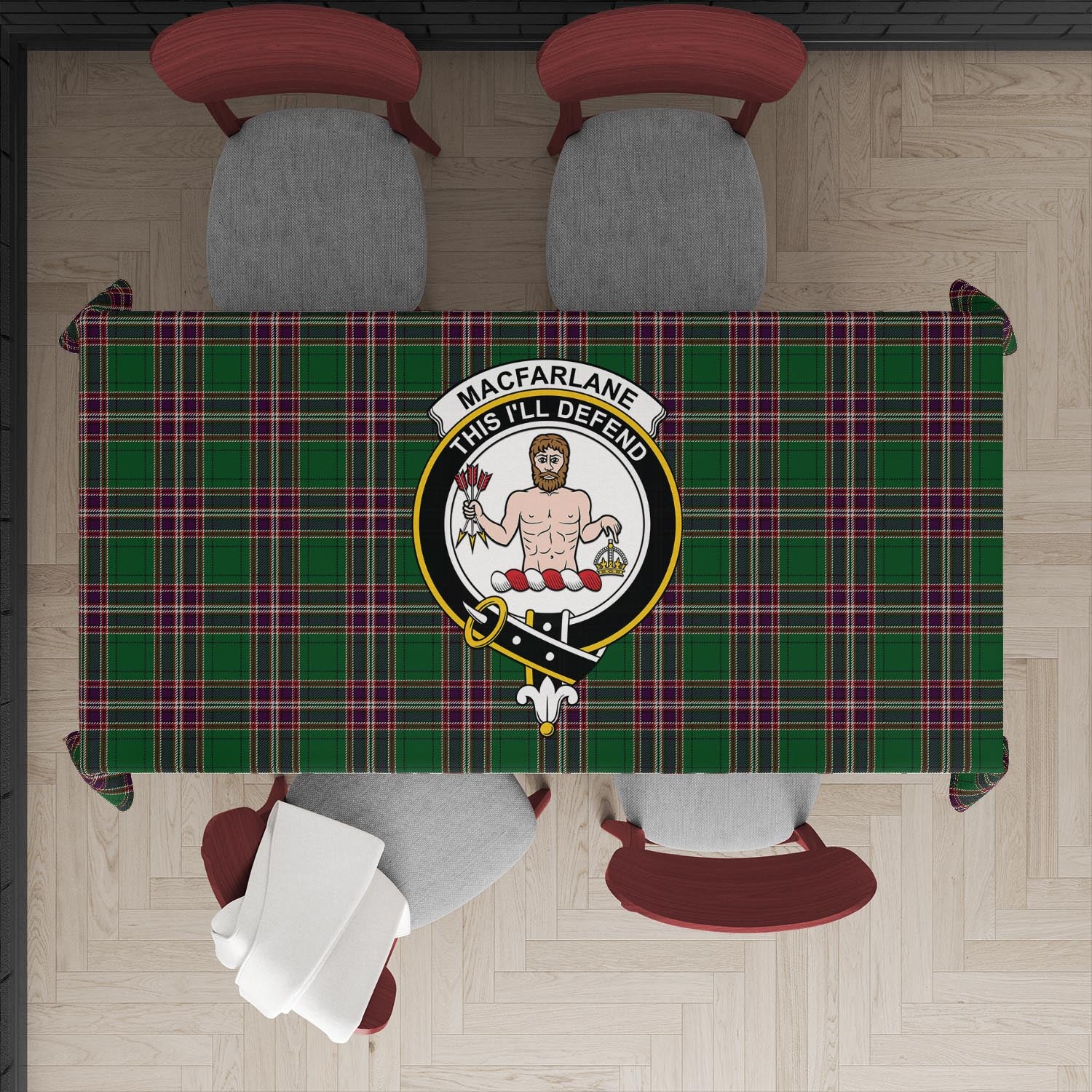 macfarlane-hunting-tatan-tablecloth-with-family-crest