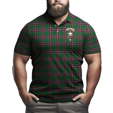 MacFarlane Hunting Tartan Men's Polo Shirt with Family Crest