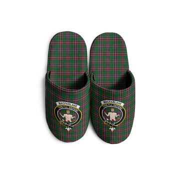 MacFarlane Hunting Tartan Home Slippers with Family Crest