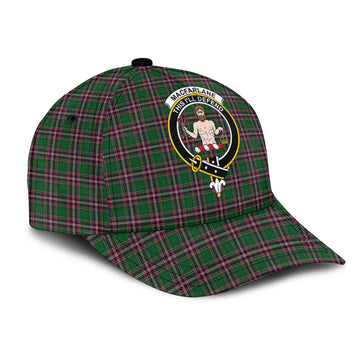 MacFarlane Hunting Tartan Classic Cap with Family Crest
