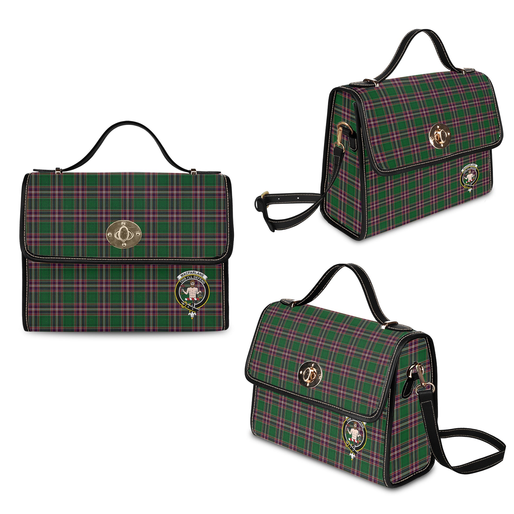 macfarlane-hunting-tartan-leather-strap-waterproof-canvas-bag-with-family-crest