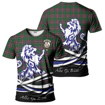 MacFarlane Hunting Tartan T-Shirt with Alba Gu Brath Regal Lion Emblem