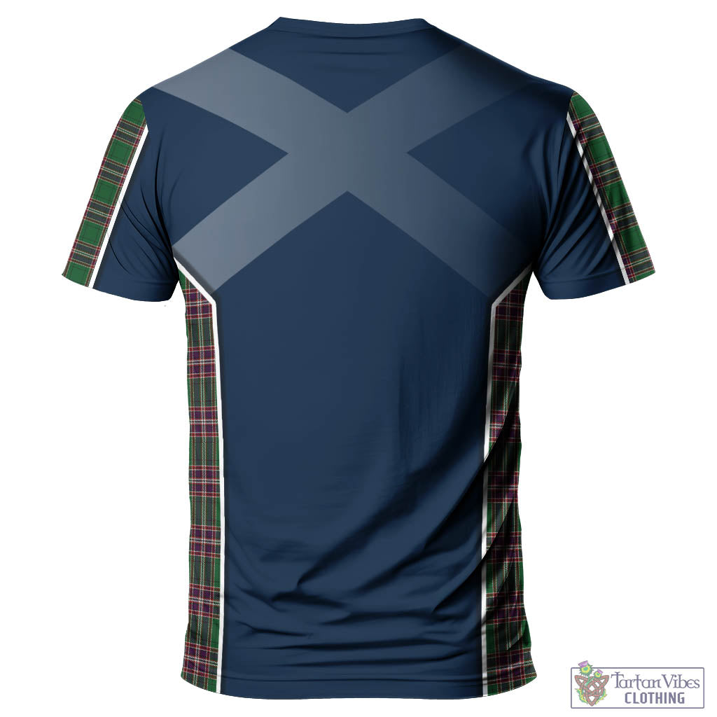 Tartan Vibes Clothing MacFarlane Hunting Tartan T-Shirt with Family Crest and Scottish Thistle Vibes Sport Style