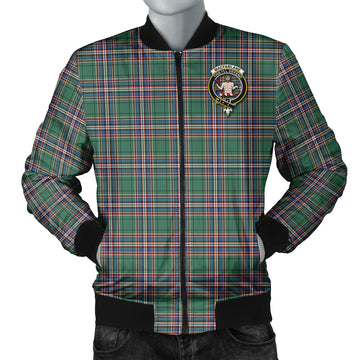 MacFarlane Hunting Ancient Tartan Bomber Jacket with Family Crest