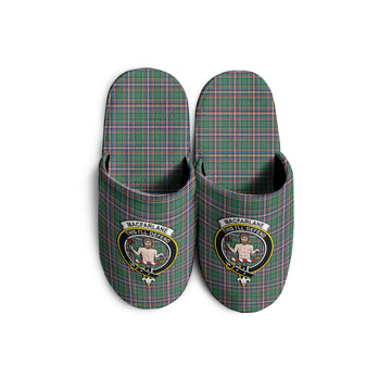 MacFarlane Hunting Ancient Tartan Home Slippers with Family Crest
