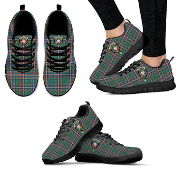 MacFarlane Hunting Ancient Tartan Sneakers with Family Crest