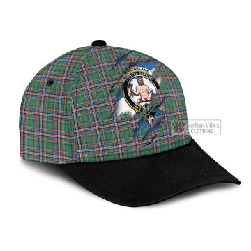 MacFarlane Hunting Ancient Tartan Classic Cap with Family Crest In Me Style