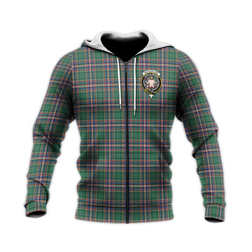 MacFarlane Hunting Ancient Tartan Knitted Hoodie with Family Crest