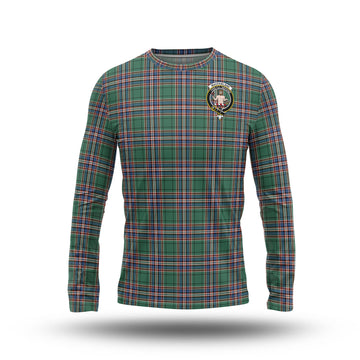 MacFarlane Hunting Ancient Tartan Long Sleeve T-Shirt with Family Crest