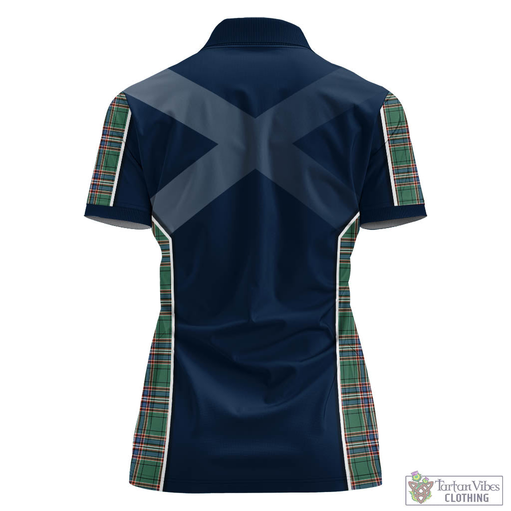 Tartan Vibes Clothing MacFarlane Hunting Ancient Tartan Women's Polo Shirt with Family Crest and Lion Rampant Vibes Sport Style