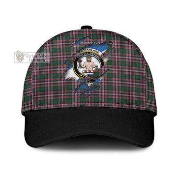 MacFarlane Hunting Modern Tartan Classic Cap with Family Crest In Me Style