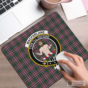 MacFarlane Hunting Modern Tartan Mouse Pad with Family Crest