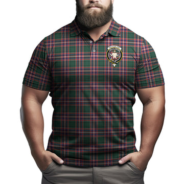 MacFarlane Hunting Modern Tartan Men's Polo Shirt with Family Crest