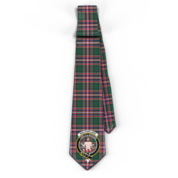 MacFarlane Hunting Modern Tartan Classic Necktie with Family Crest