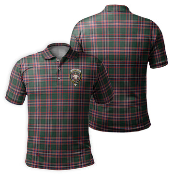 MacFarlane Hunting Modern Tartan Men's Polo Shirt with Family Crest