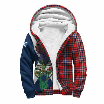 MacFarlane (McFarlane) Tartan Family Crest Sherpa Hoodie Scottish Thistle Celtic Inspired