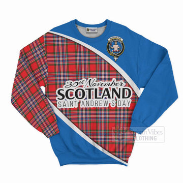 Tartan Vibes Clothing MacFarlane (McFarlane) Family Crest Tartan Sweatshirt Celebrate Saint Andrew's Day in Style