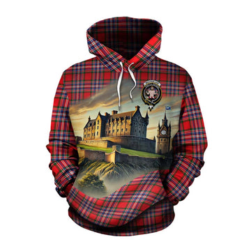 MacFarlane (McFarlane) Tartan Family Crest Cotton Hoodie with Scottish Ancient Castle Style