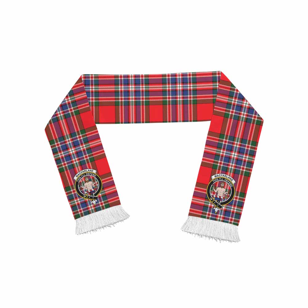 Tartan Vibes Clothing MacFarlane (McFarlane) Tartan Ruffneck Scarf with Family Crest