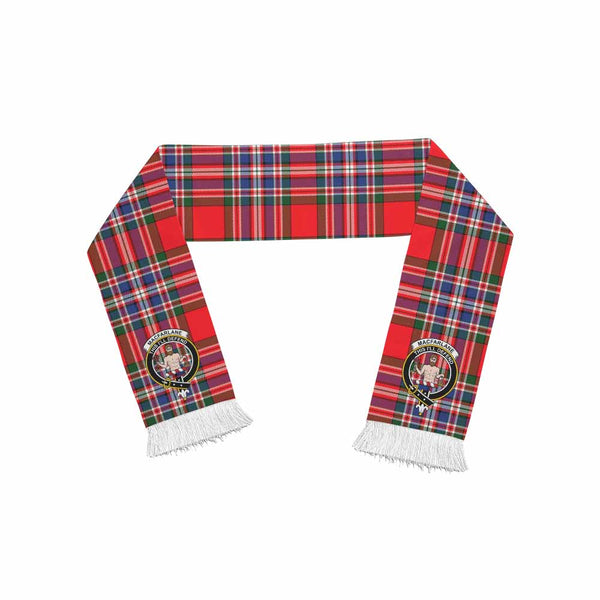 MacFarlane (McFarlane) Tartan Ruffneck Scarf with Family Crest One Size 67.7*6.7 inches - Tartan Vibes Clothing