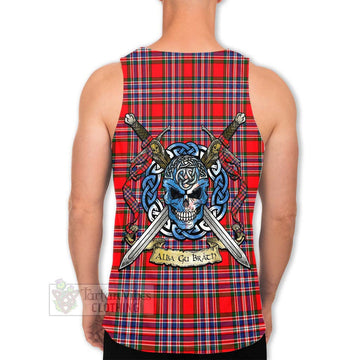MacFarlane (McFarlane) Tartan Men's Tank Top with Family Crest Celtic Skull Style