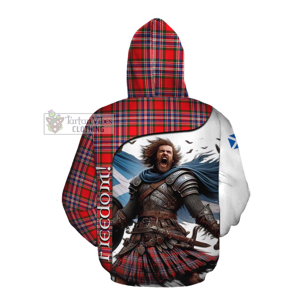Tartan Vibes Clothing MacFarlane (McFarlane) Crest Tartan Cotton Hoodie Inspired by the Freedom of Scottish Warrior
