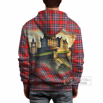 MacFarlane (McFarlane) Tartan Family Crest Hoodie with Scottish Ancient Castle Style