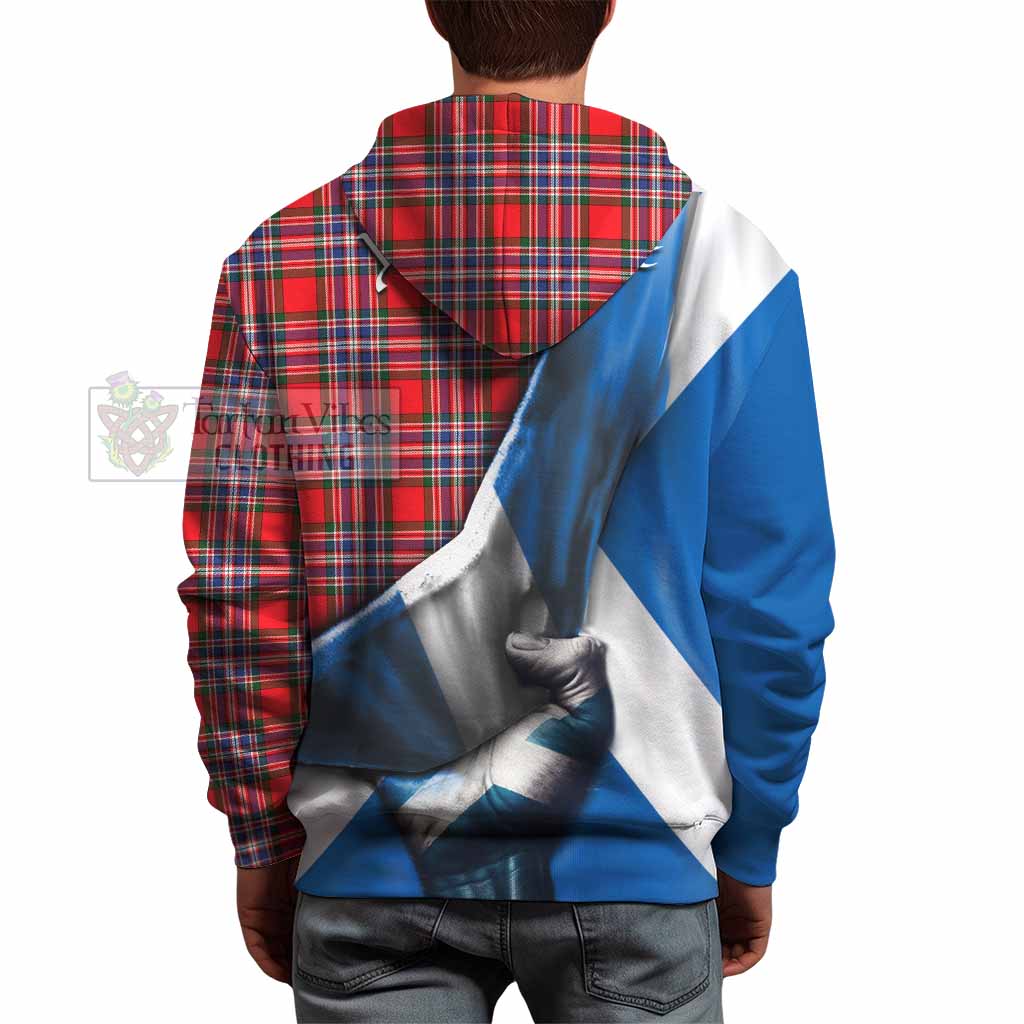 Tartan Vibes Clothing MacFarlane (McFarlane) Tartan Hoodie with Family Crest Scotland Patriotic Style