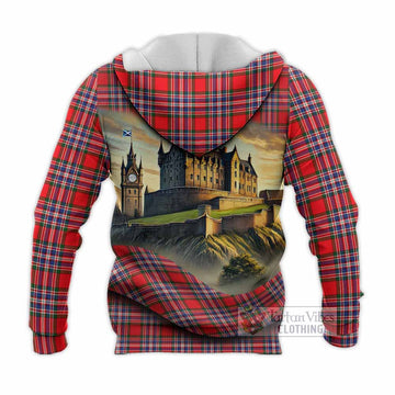 MacFarlane (McFarlane) Tartan Family Crest Knitted Hoodie with Scottish Ancient Castle Style