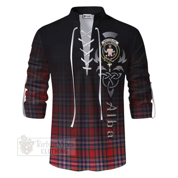 MacFarlane (McFarlane) Tartan Ghillie Kilt Shirt Featuring Alba Gu Brath Family Crest Celtic Inspired
