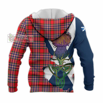 MacFarlane (McFarlane) Tartan Family Crest Knitted Hoodie Scottish Thistle Celtic Inspired