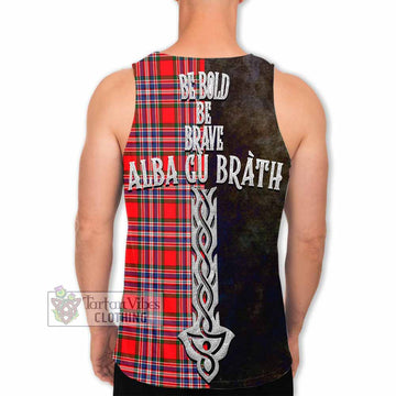MacFarlane (McFarlane) Tartan Family Crest Men's Tank Top Alba Gu Brath Be Brave Lion Ancient Style