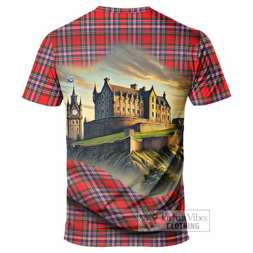 Tartan Vibes Clothing MacFarlane (McFarlane) Tartan Family Crest T-Shirt with Scottish Ancient Castle Stype