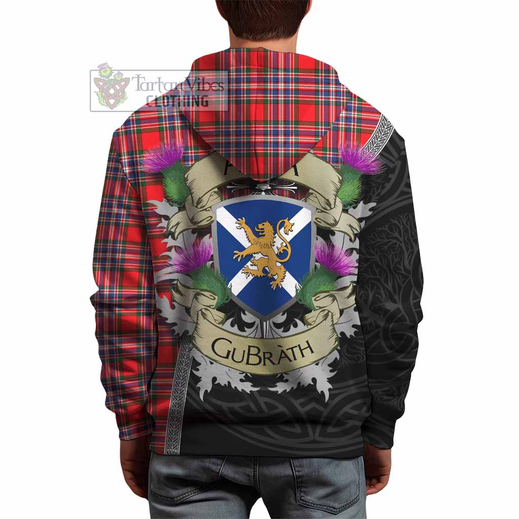 Tartan Vibes Clothing MacFarlane (McFarlane) Tartan Family Crest Hoodie Lion Rampant Royal Thistle Shield Celtic Inspired
