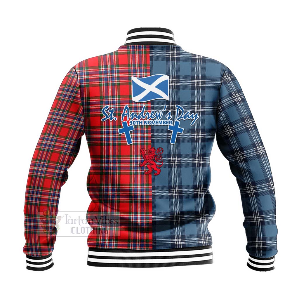 MacFarlane (McFarlane) Tartan Baseball Jacket Happy St. Andrew's Day Half Tartan Style - Tartan Vibes Clothing
